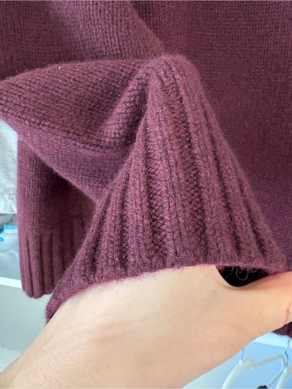 NWT COS Cashmere Cowl Neck Sweater in Deep Plum Melange - Picture 5 of 8